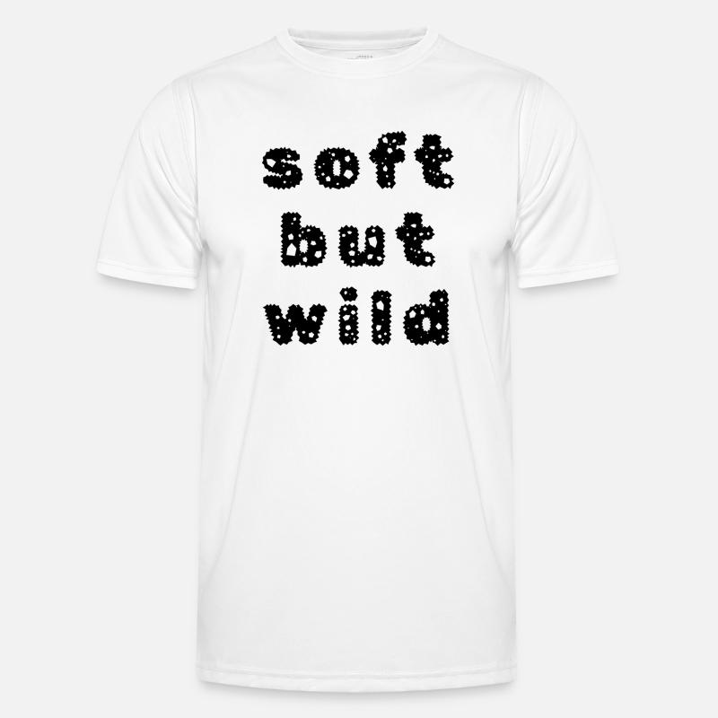 Soft but wild – Minimalist statement design - Men's Functional T-Shirt - white