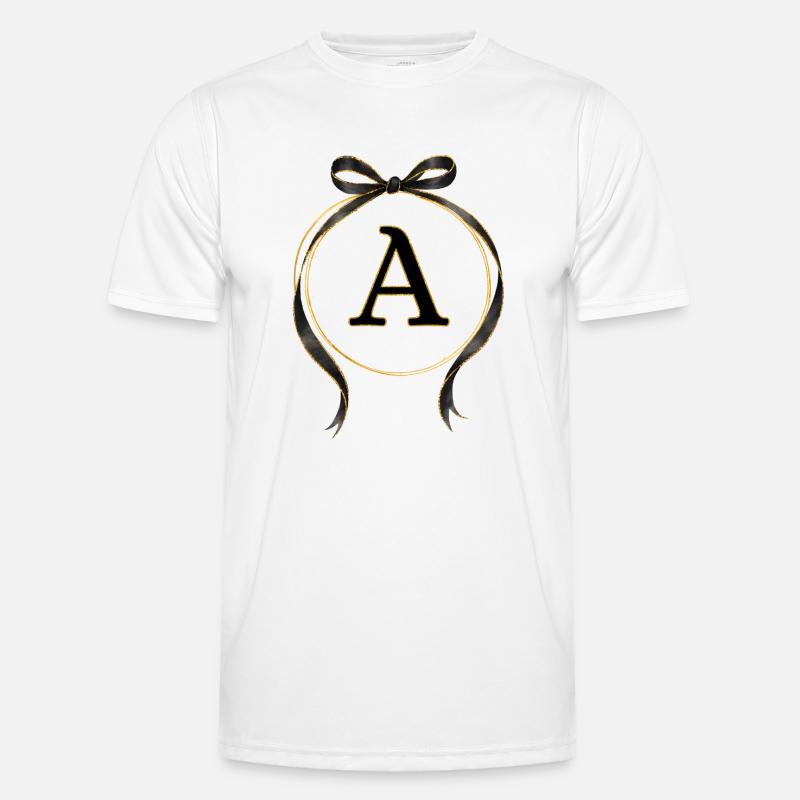 A - Circle Loop Black Gold - Men's Functional T-Shirt - white