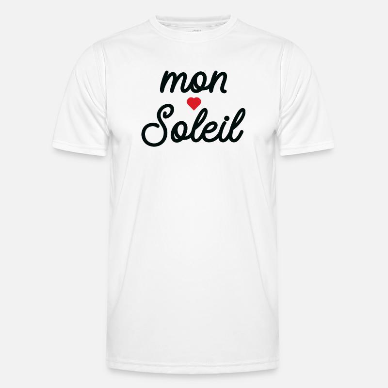 My Sun Heart in Script - Men's Functional T-Shirt - white