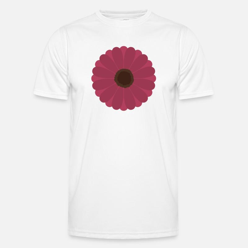 Pink Gerbera Bloom Pattern - Men's Functional T-Shirt - white