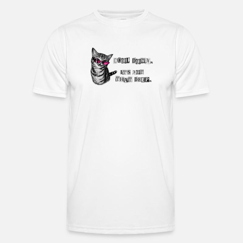 Cool Down – It’s Not That Deep Katzen Meme Männer Funktions-T-Shirt