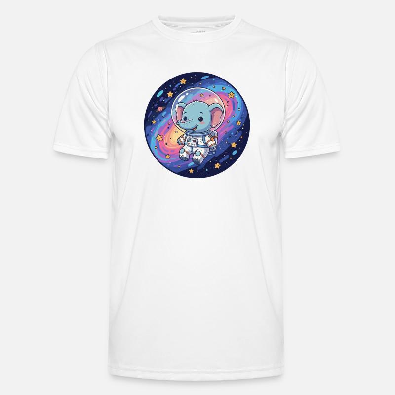 Éléphant spatial dans le casque d’astronaute T-shirt sport Homme