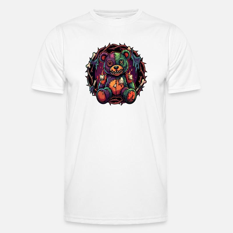 Patchwork Zombie Teddy kaputter Horror Teddybär Männer Funktions-T-Shirt