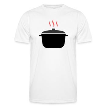 Kochtopf Dampf Kochen - Männer Funktions-T-Shirt - Weiß - Vorne - AI Model Male 178 dark (178cm)