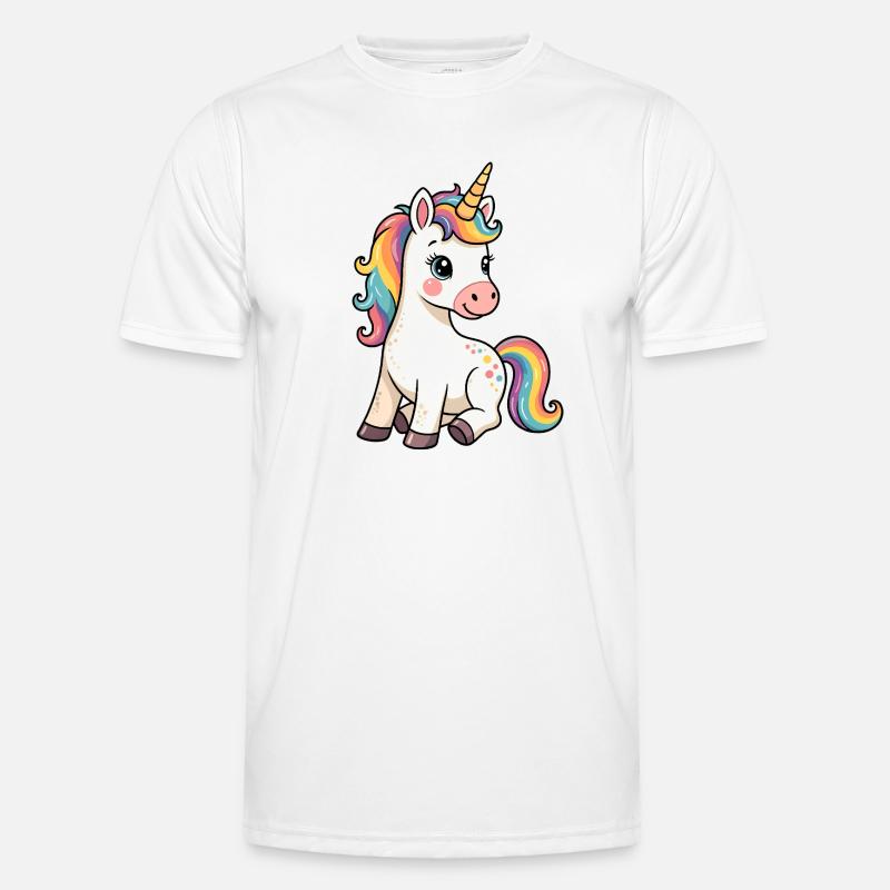 Süßes Einhorn Männer Funktions-T-Shirt