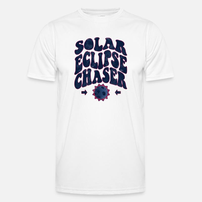 Solar eclipse chaser - Men's Functional T-Shirt - white
