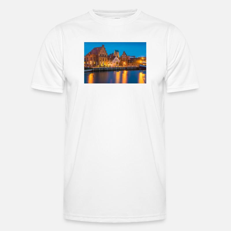 Wismar am Abend Männer Funktions-T-Shirt