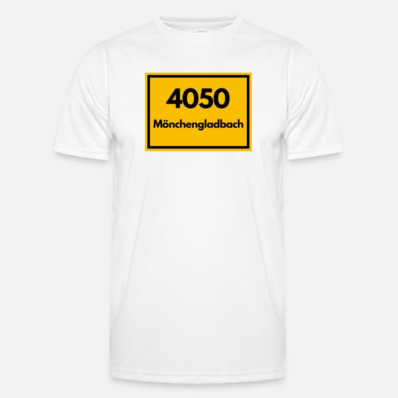 OLD POSTCODE POSTCODE 4050 MÖNCHENGLADBACH FUSSBAL - Men's Functional T-Shirt - white