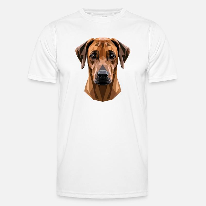 Rhodesian Ridgeback Jagthund Pride Ridgeback - Funktionsshirt til herrer - hvid