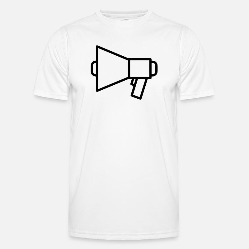 Megaphone Speaker Protest - Men's Functional T-Shirt - white