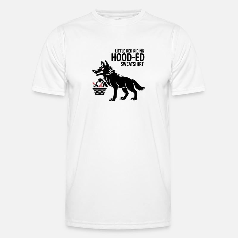 Märchen Wolf mit Korb Männer Funktions-T-Shirt