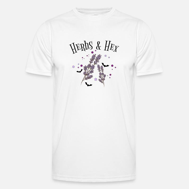 Lavender Star Night Pattern Herbs and Witchcraft Men's Functional T-Shirt
