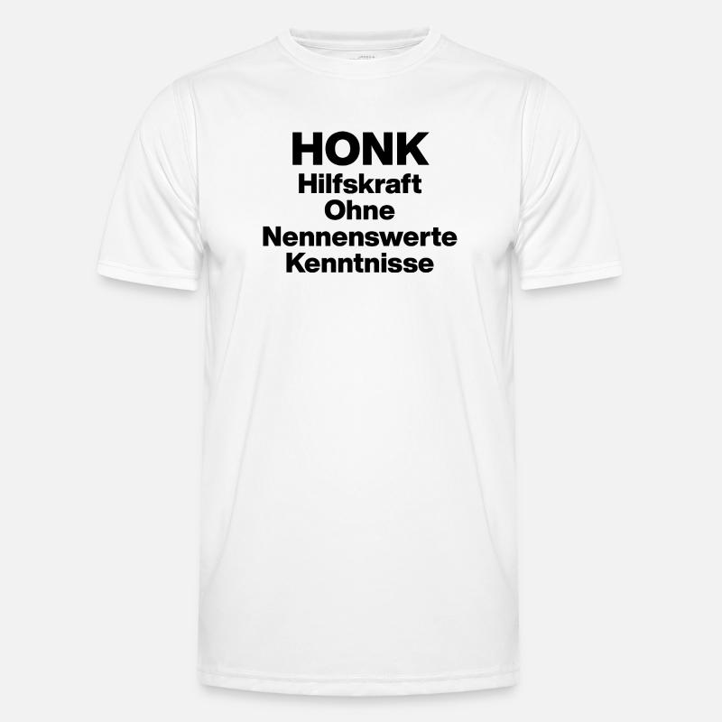 HONK AUXILIARY ILL WITHOUT NERWERT KNOWLEDGE. SARCASM Men's Functional T-Shirt