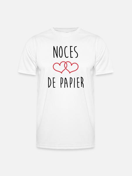 Papierhochzeit: 37 Jahre Ehe - Männer Funktions-T-Shirt - Weiß