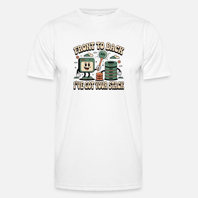 Von Front bis Back: Full Stack Entwickler Männer Funktions-T-Shirt