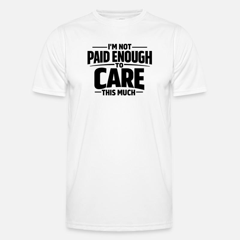 I don't care middle finger statement - Men's Functional T-Shirt - white
