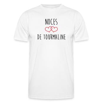 Tourmaline Wedding 52 years of marriage - Men's Functional T-Shirt - white - Front - AI Model Male 178 dark (178cm)