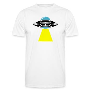 Vaisseau spatial extraterrestre OVNI Light - T-shirt sport Homme - blanc - Devant - AI Model Male 178 dark (178cm)
