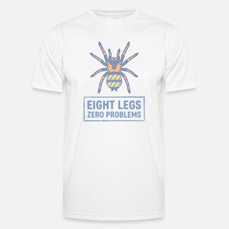 Eight Legs Zero Problems Tarantula - Men's Functional T-Shirt - white