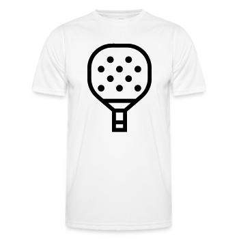 Padel - Men's Functional T-Shirt - white - Front - AI Model Male 178 dark (178cm)