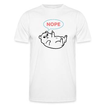 Hamster Nope Comic Speech Bubble - Men's Functional T-Shirt - white - Front - AI Model Male 178 dark (178cm)
