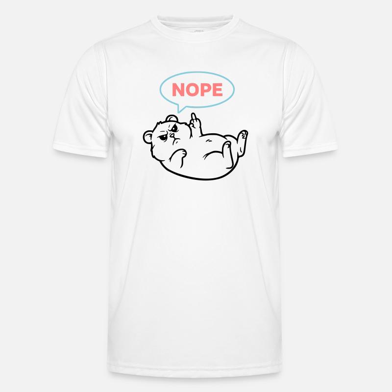 Hamster Nope Comic Speech Bubble - Men's Functional T-Shirt - white
