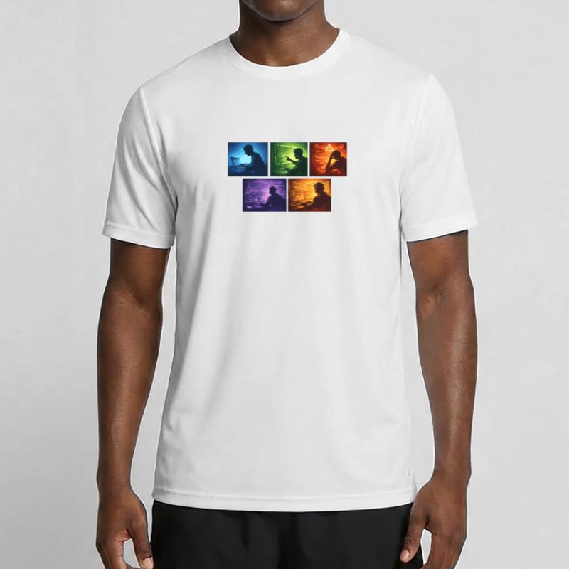 Multi-Screen Code Shadow Men's Functional T-Shirt