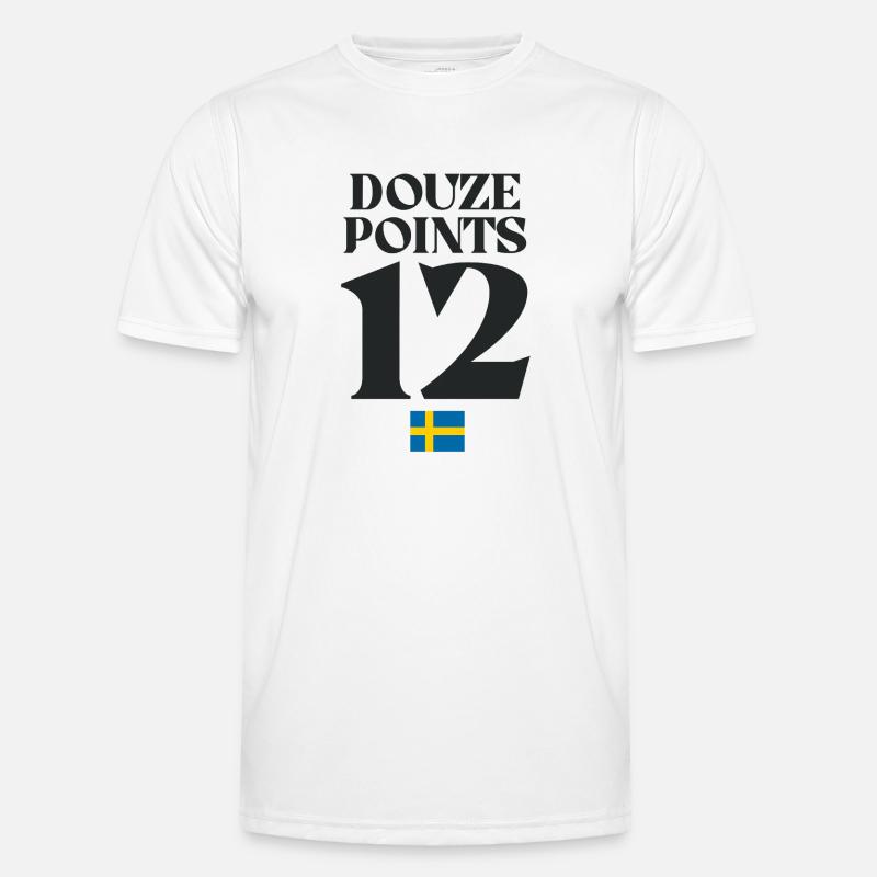 Douze points Suède Eurovision T-shirt sport Homme