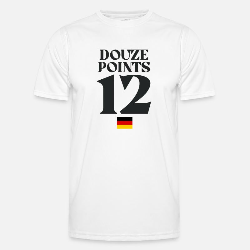 Dozen Points 12 Germany Eurovision - Men's Functional T-Shirt - white