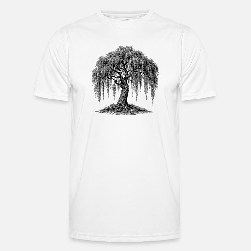 Grædende pil - Funktionsshirt til herrer - hvid