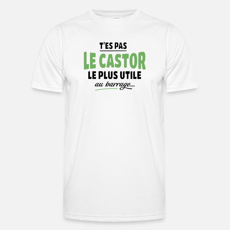 Le Castor Vert Typographie T-shirt sport Homme
