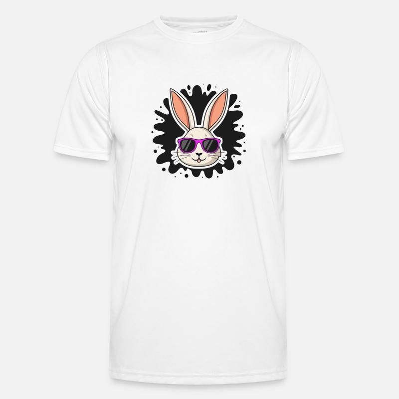 Chic Rabbit Purple Glasses - Men's Functional T-Shirt - white