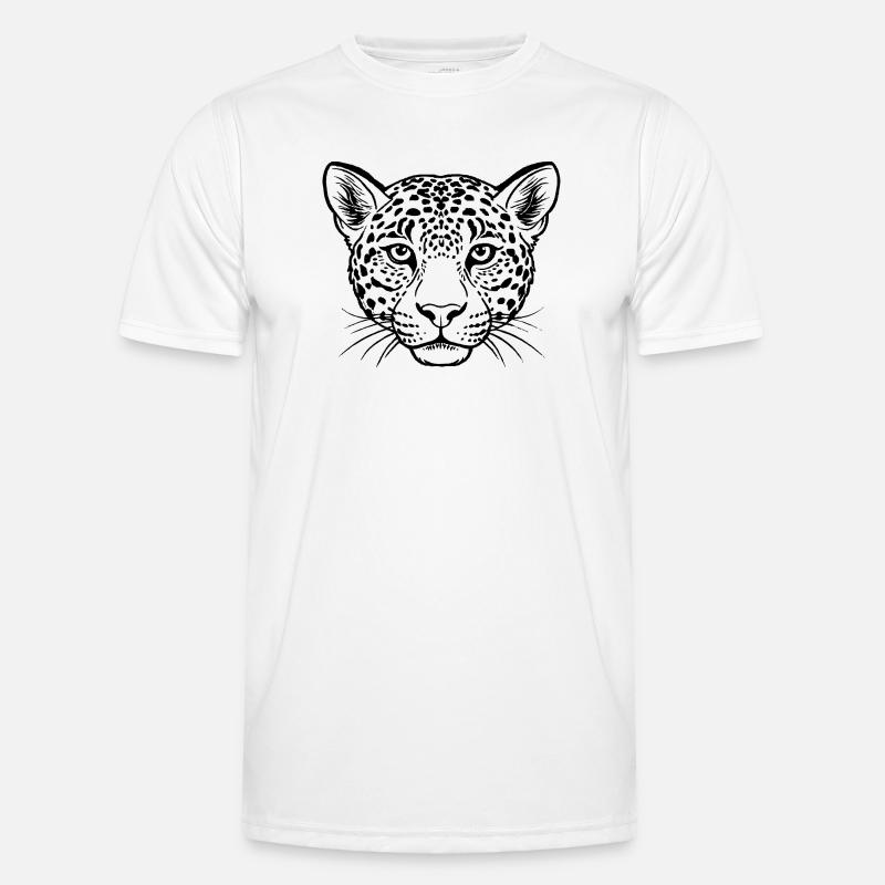 Leopardengesicht Männer Funktions-T-Shirt