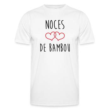 bamboo wedding 79 years of marriage - Men's Functional T-Shirt - white - Front - AI Model Male 178 dark (178cm)