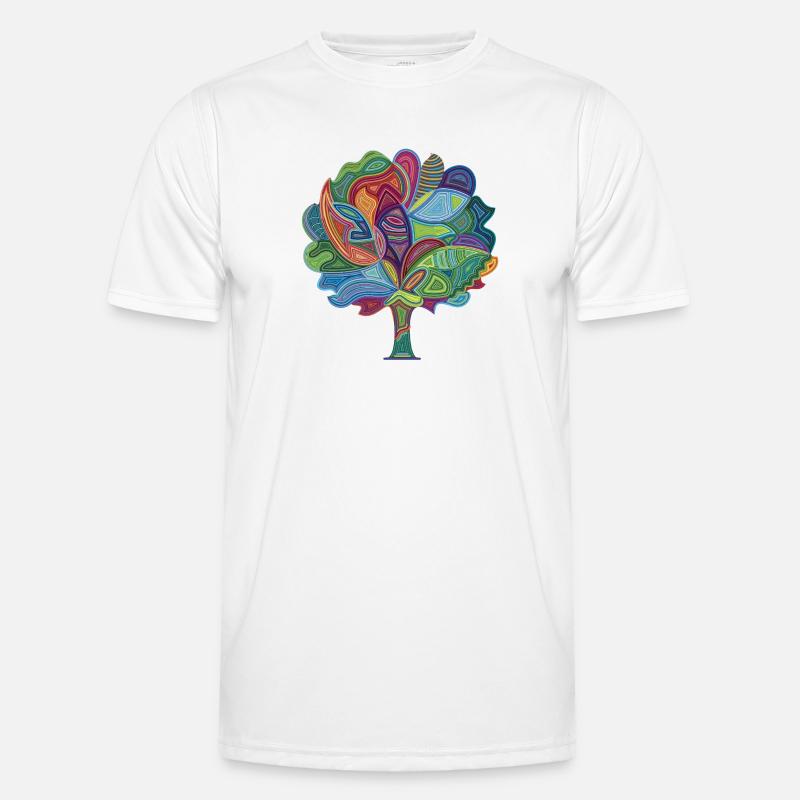 Color Magic Tree - Men's Functional T-Shirt - white