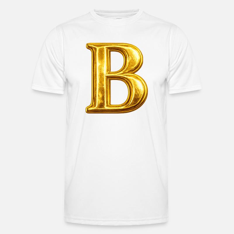Gold 'B' Monogram Men's Functional T-Shirt