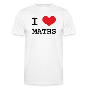 I Love Maths: Passion Mathematics T-Shirt - Männer Funktions-T-Shirt - Weiß - Vorne - AI Model Male 178 dark (178cm)