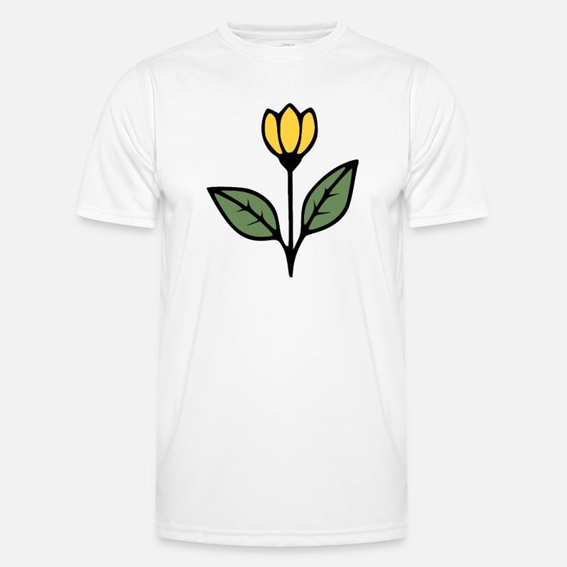  Blume Tulpe Blumen Blüte Geschenkidee Mutter  - Männer Funktions-T-Shirt - Weiß