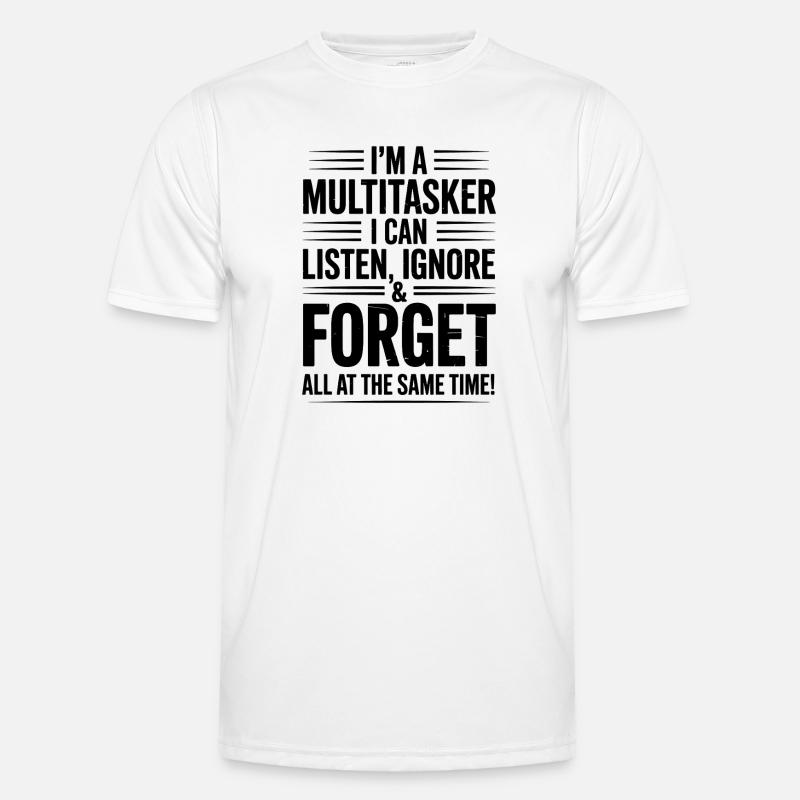 Multitasker Sprüche Sarkasmus Bürohumor Geschenk Männer Funktions-T-Shirt