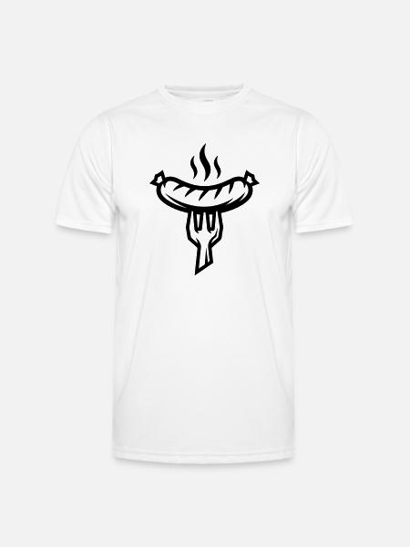 Wurst Bratwurst - Männer Funktions-T-Shirt - Weiß
