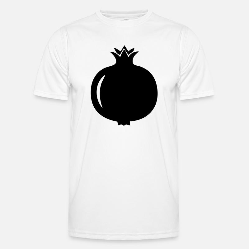 Pomegranate Silhouette – Exotic Fruit Design Men's Functional T-Shirt