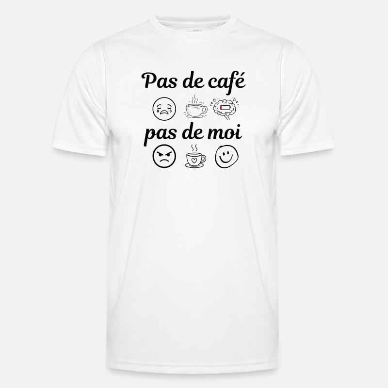 pas de café pas de moi T-shirt sport Homme