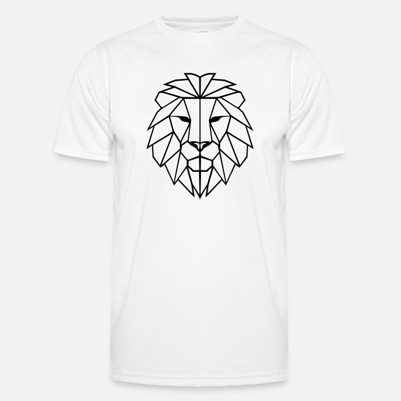 Löwe Polygon Männer Funktions-T-Shirt
