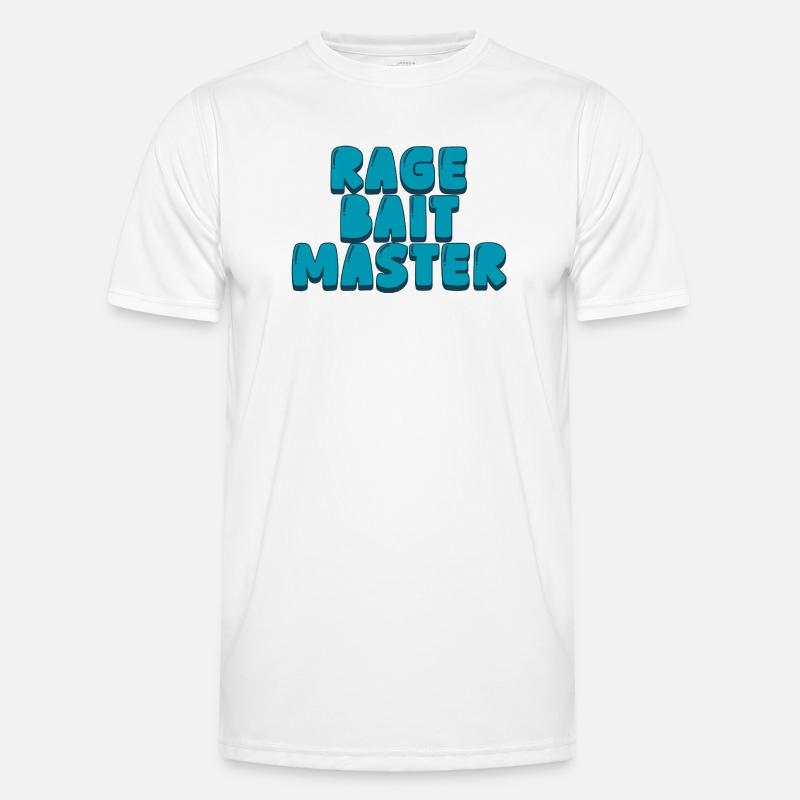 rage bait master - Men's Functional T-Shirt - white