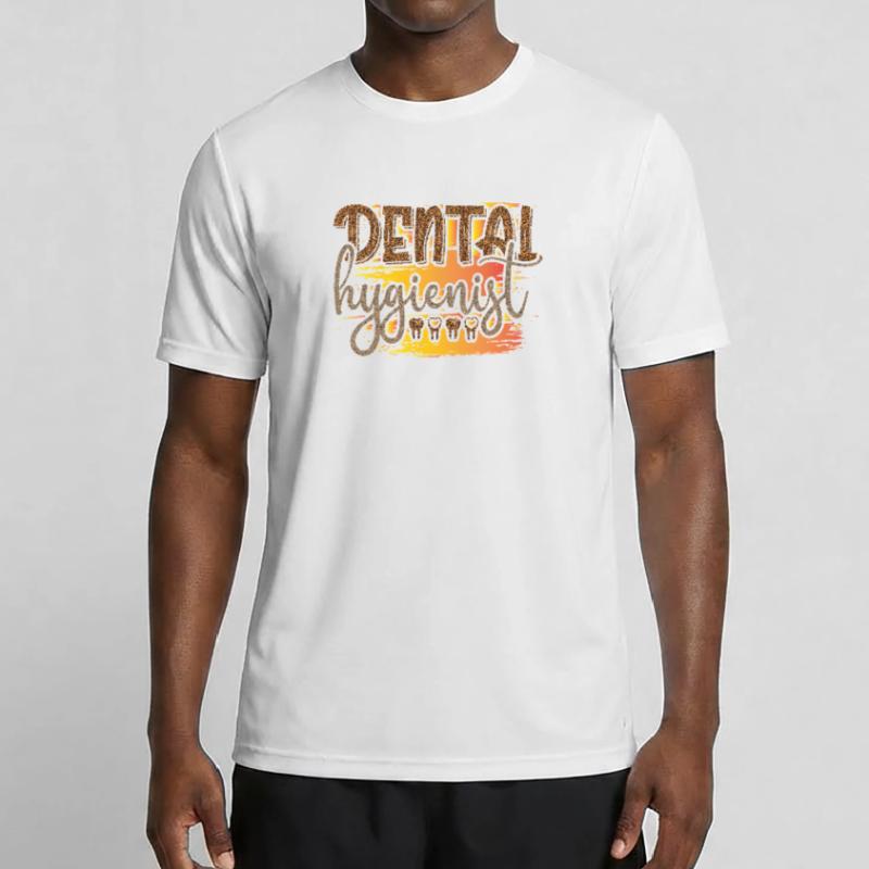 Leopard Hygienist Sunset Script Männer Funktions-T-Shirt
