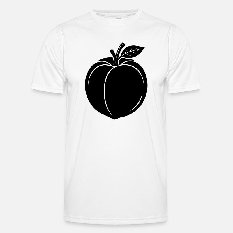 Silhouette du Fruit de la Pêche T-shirt sport Homme