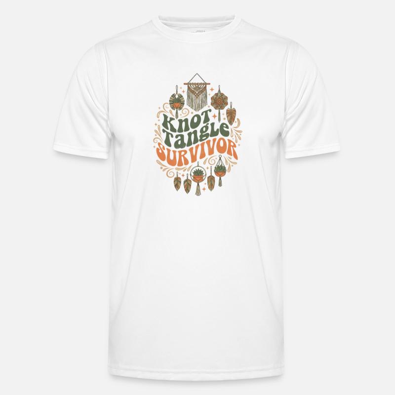 Knotenchaos überlebt | Makramee Boho Männer Funktions-T-Shirt
