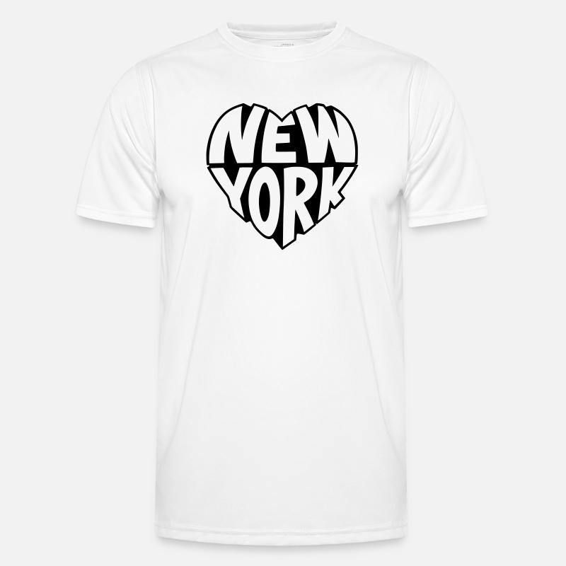 New York angular heart Men's Functional T-Shirt