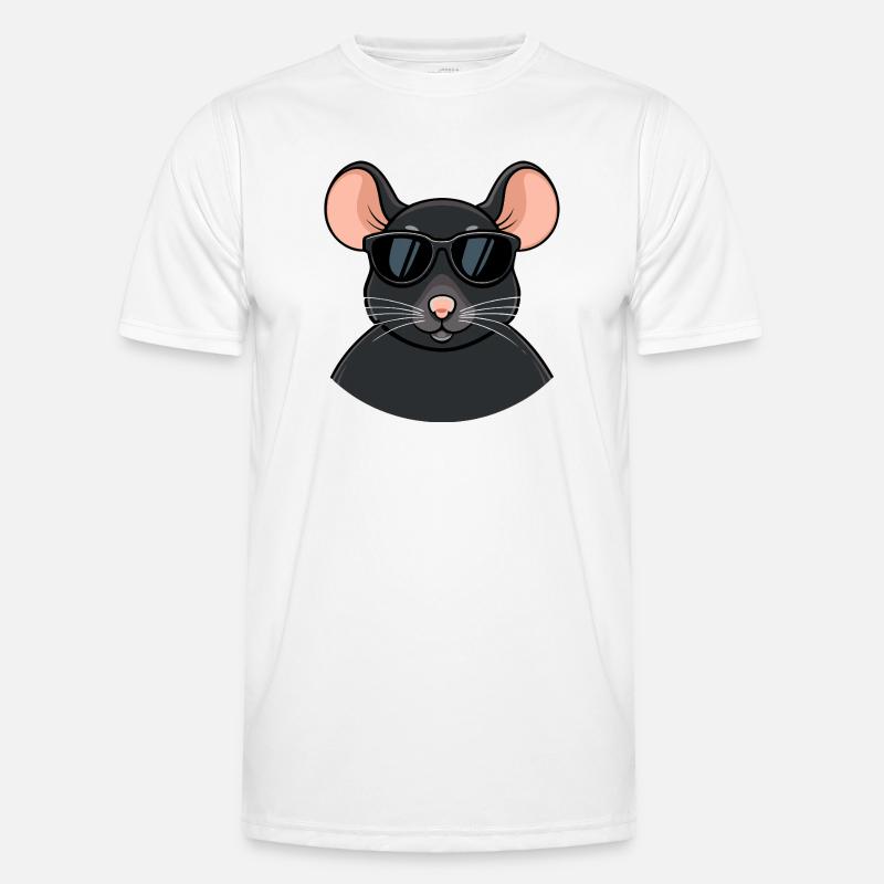 Mouse chic black glasses Men's Functional T-Shirt