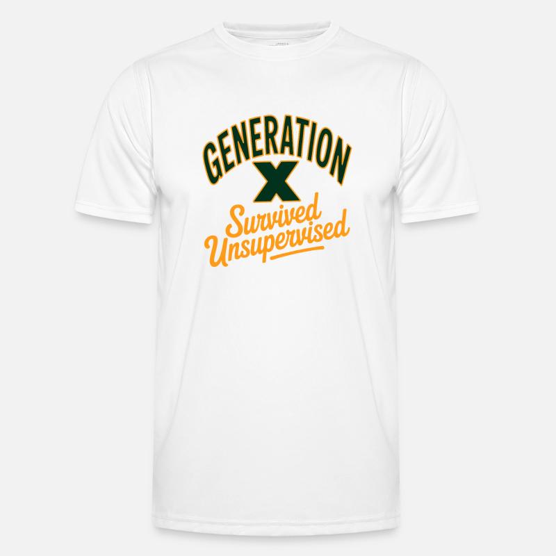 Generation X Survived Unsupervised - Men's Functional T-Shirt - white